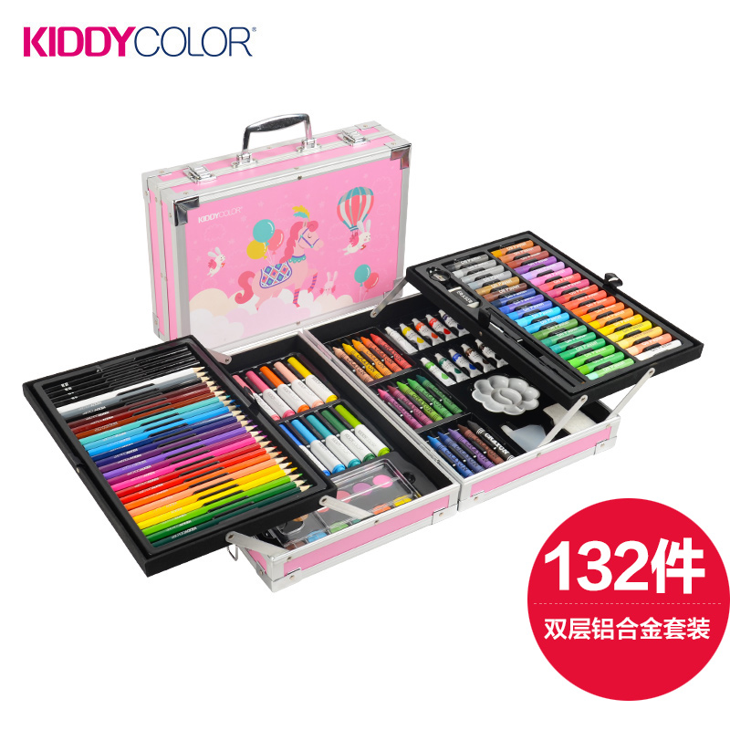 Double layer Aluminium Alloy Painting Set -132 pcs