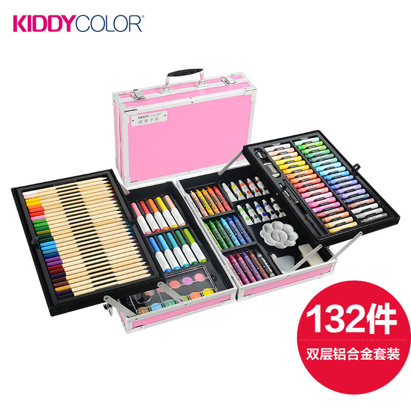 Double layer Aluminium Alloy Painting Set -132 pcs