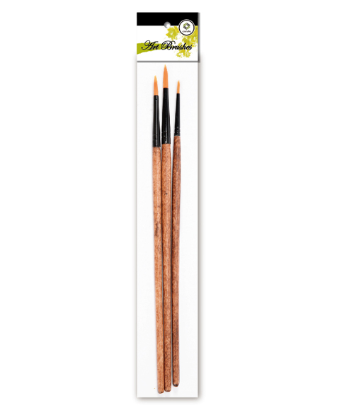 Retro Brush Set - 3 Pcs