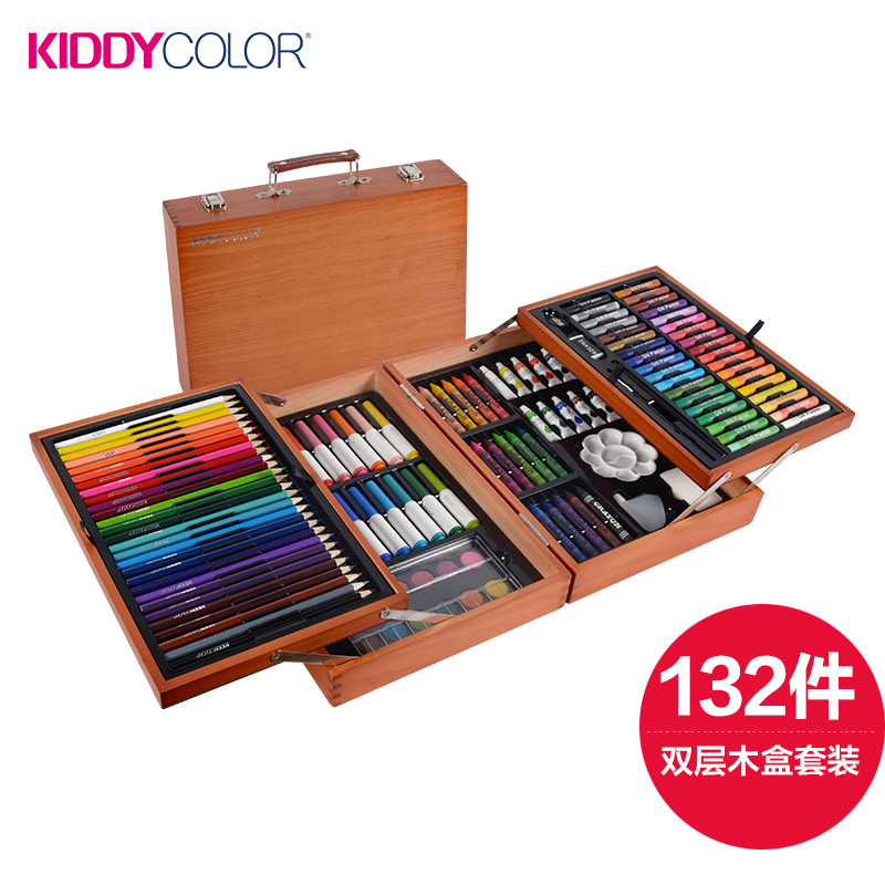 Wooden Box Painting Set-132 pcs