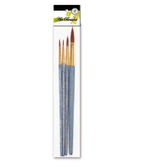 Retro Brush Set - 4 Pcs